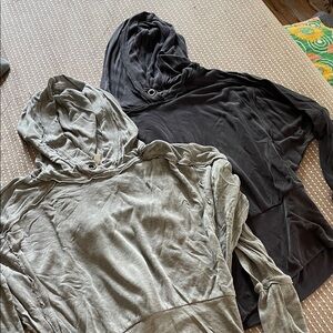 Free People Black and Gray Hooded Sweatshirt bundle